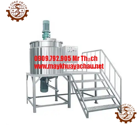 Bồn khuấy mỹ phẩm kết hợp motor nhũ hóa ở đáy