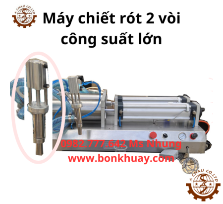 Máy chiết rót 2 vòi bán tự động