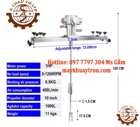 MÁY KHUẤY CÔNG NGHIỆP THÙNG IBC 1000 LÍT