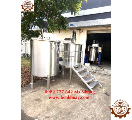 Bồn khuấy hóa chất công nghiệp kết hợp hệ thống cầu thang AC - B - 22