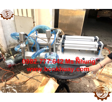 Máy chiết rót 2 vòi bán tự động