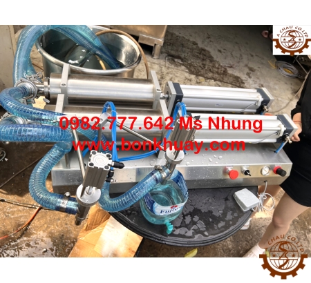 Máy chiết rót 2 vòi bán tự động